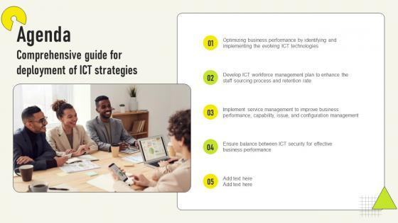 Agenda Comprehensive Guide For Deployment Of Ict Strategies Strategy SS V