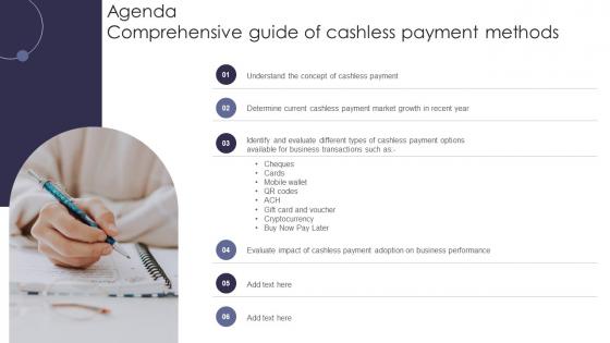 Agenda Comprehensive Guide Of Cashless Payment Methods
