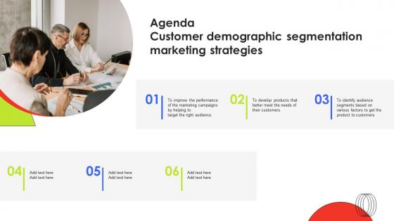 Agenda Customer Demographic Segmentation Marketing Strategies MKT SS V