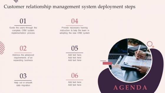 Agenda Customer Relationship Management System Deployment Steps