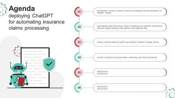 Agenda Deploying ChatGPT For Automating Insurance Claims Processing ChatGPT SS V