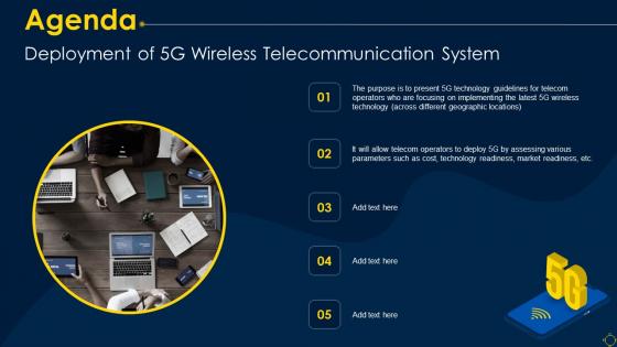 Agenda Deployment Of 5g Wireless Telecommunication System