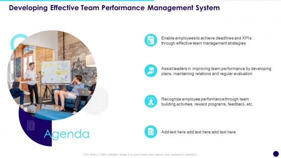 Agenda Developing Effective Team Performance Management System