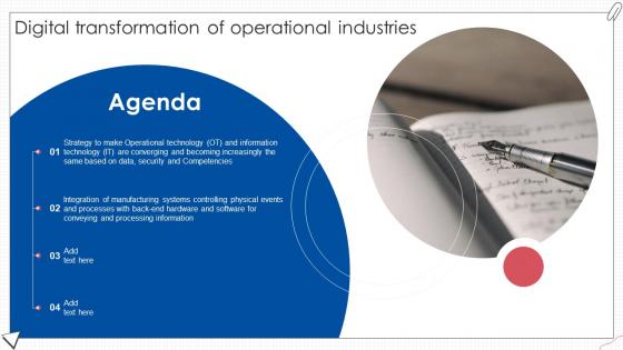 Agenda Digital Transformation Of Operational Industries