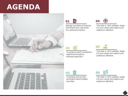 Agenda dollar checklist f699 ppt powerpoint presentation outline portrait