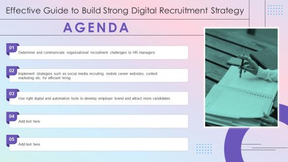 Agenda Effective Guide To Build Strong Digital Recruitment Strategy