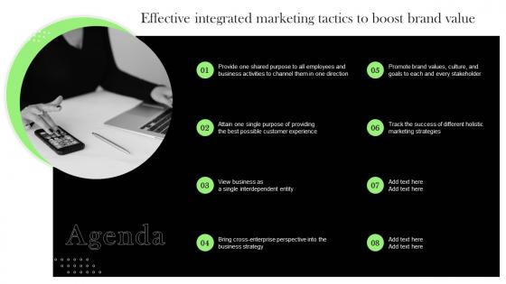 Agenda Effective Integrated Marketing Tactics To Boost Brand Value MKT SS V