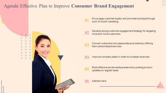 Agenda Effective Plan To Improve Consumer Brand Engagement