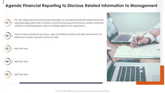 Agenda Financial Reporting To Disclose Related Information To Management