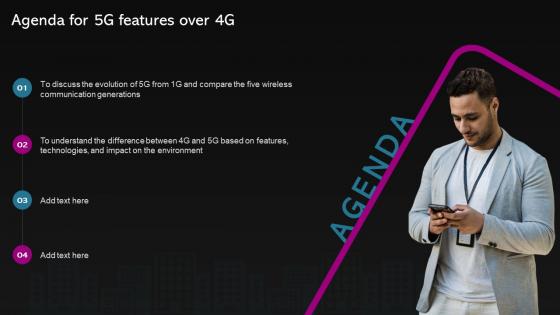 Agenda For 5g Features Over 4g 5g Feature Over 4g Ppt Slides Background Image