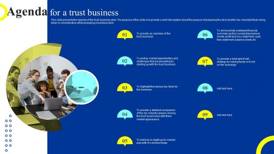 Agenda For A Trust Business Ppt Infographic Template Background Images BP SS