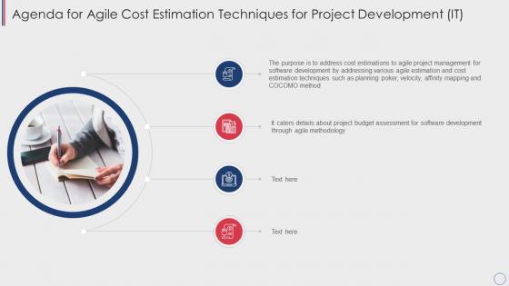 Agenda for agile cost estimation techniques for project development it