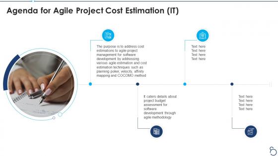 Agenda for agile project cost estimation it