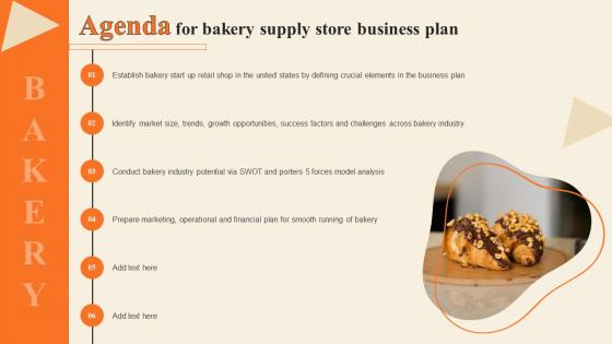 Agenda For Bakery Supply Store Business Plan Ppt Demonstration BP SS