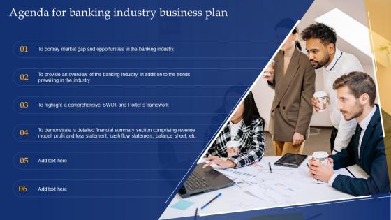 Agenda For Banking Industry Business Plan Ppt Ideas Background Images BP SS