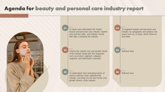 Agenda For Beauty And Personal Care Industry Report IR SS