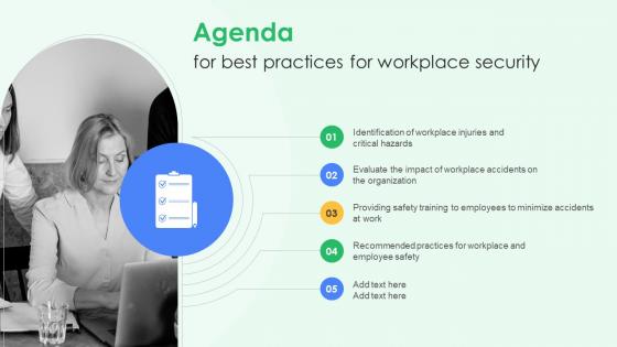 Agenda For Best Practices For Workplace Security