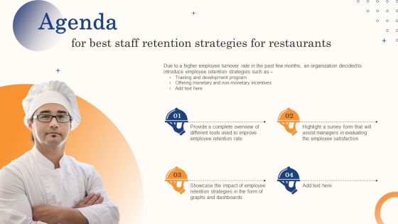 Agenda For Best Staff Retention Strategies For Restaurants