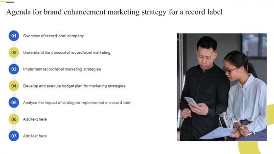 Agenda For Brand Enhancement Marketing Strategy For A Record Label Strategy SS V