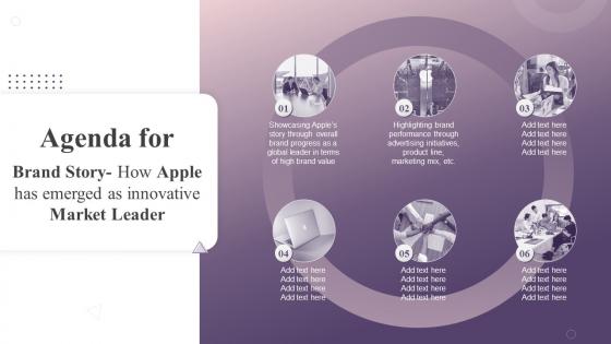 Agenda For Brand Story How Apple Has Emerged As Innovative Market Leader