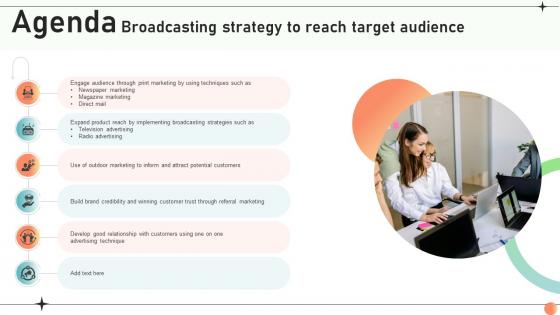 Agenda For Broadcasting Strategy To Reach Target Audience Strategy SS V
