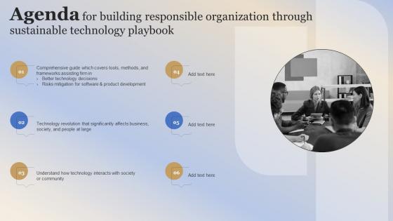 Agenda For Building Responsible Organization Through Sustainable Technology Playbook