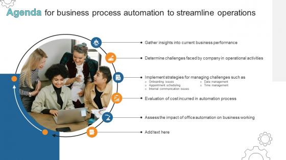 Agenda For Business Process Automation To Streamline Operations