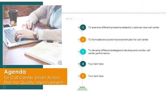 Agenda For Call Center Smart Action Plan For Quality Improvement Ppt Icon Example Introduction