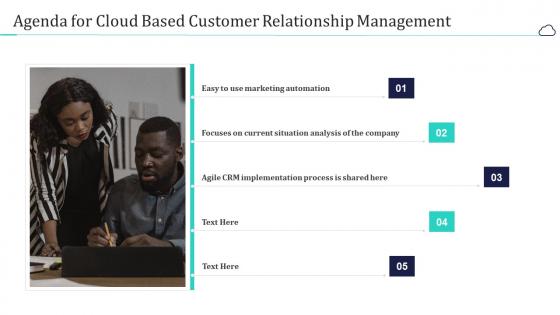 Agenda for cloud based customer relationship management