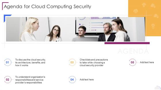 Agenda For Cloud Computing Security Ppt Infographics Information