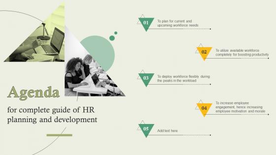 Agenda For Complete Guide Of Hr Planning And Development