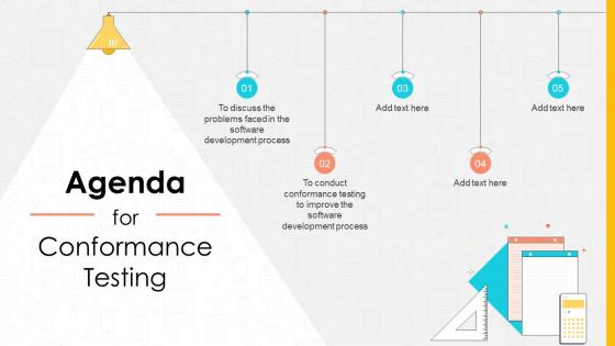 Agenda For Conformance Testing Ppt Slides Inspiration Designs Tips