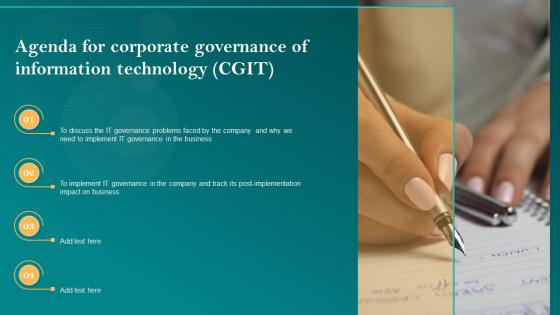 Agenda For Corporate Governance Of Information Technology Cgit