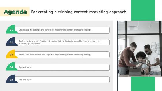 Agenda For Creating A Winning Content Marketing Approach MKT SS V