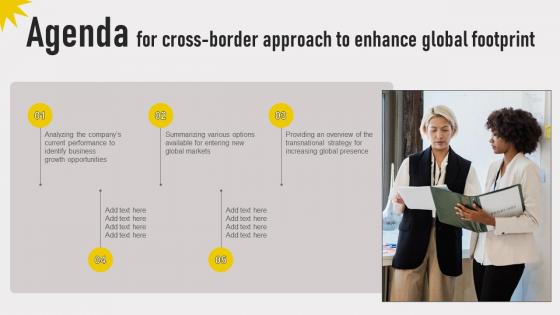 Agenda For Cross Border Approach To Enhance Global Footprint Strategy SS V