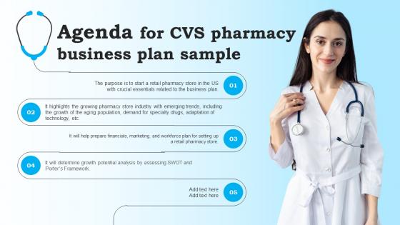 Agenda For CVS Pharmacy Business Plan Sample BP SS