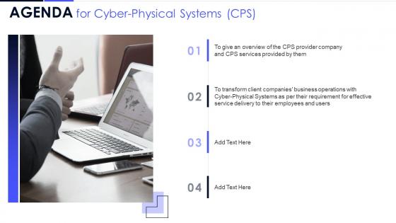 Agenda For Cyber Physical Systems CPS Ppt Powerpoint Presentation File Icon