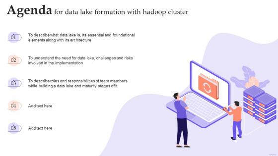 Agenda For Data Lake Formation With Hadoop Cluster Ppt Slides Icons