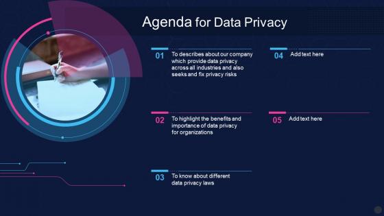 Agenda For Data Privacy Ppt Slides Example