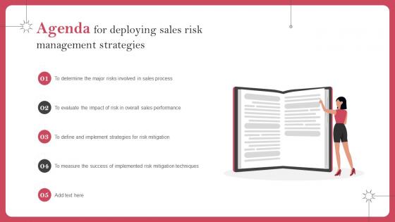Agenda For Deploying Sales Risk Management Strategies Ppt Icon