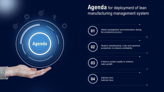 Agenda For Deployment Of Lean Manufacturing Management System