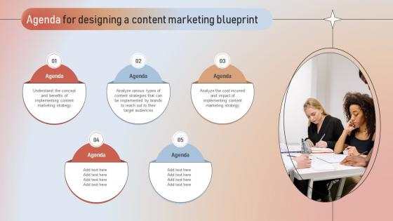 Agenda For Designing A Content Marketing Blueprint MKT SS V