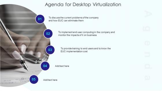 Agenda For Desktop Virtualization Desktop Virtualization