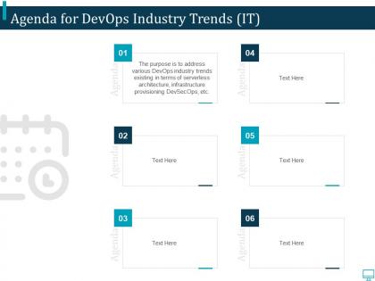 Agenda for devops industry trends it ppt diagrams