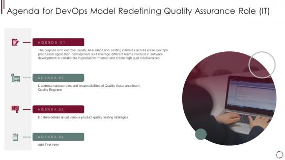 Agenda for devops model redefining devops model redefining quality assurance role it
