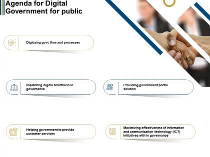 Agenda for digital government for public portal ppt powerpoint presentation summary