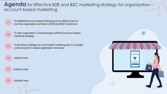 Agenda For Effective B2B And B2C Marketing Strategy For Organization Account Based Marketing