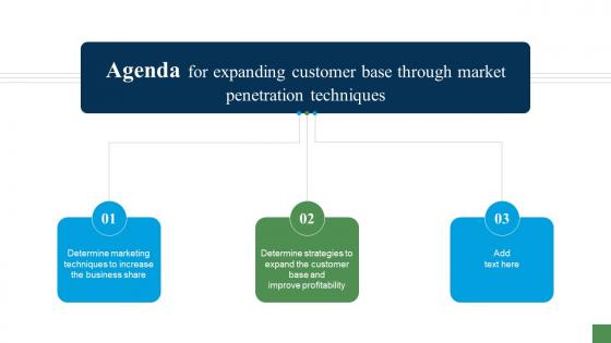Agenda For Expanding Customer Base Through Market Penetration Techniques Strategy SS V