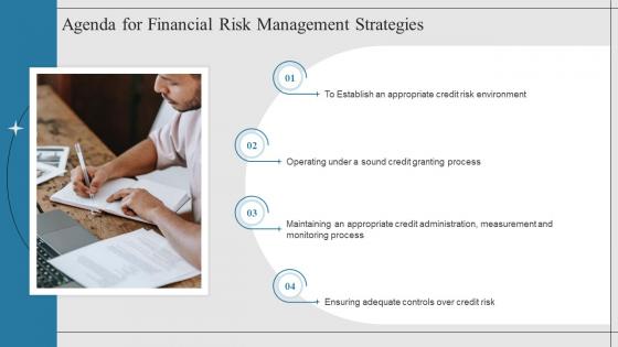 Agenda For Financial Risk Management Strategies Ppt Slides Background Images