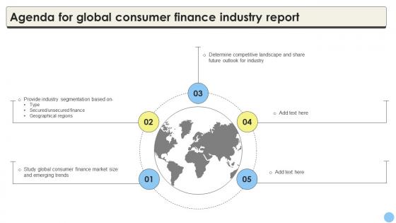 Agenda For Global Consumer Finance Industry Report CRP DK SS